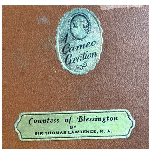 Vintage CAMEO CREATION Countess Of Blessington Grosvenor By Sir Thomas Lawrence - Picture 4 of 6
